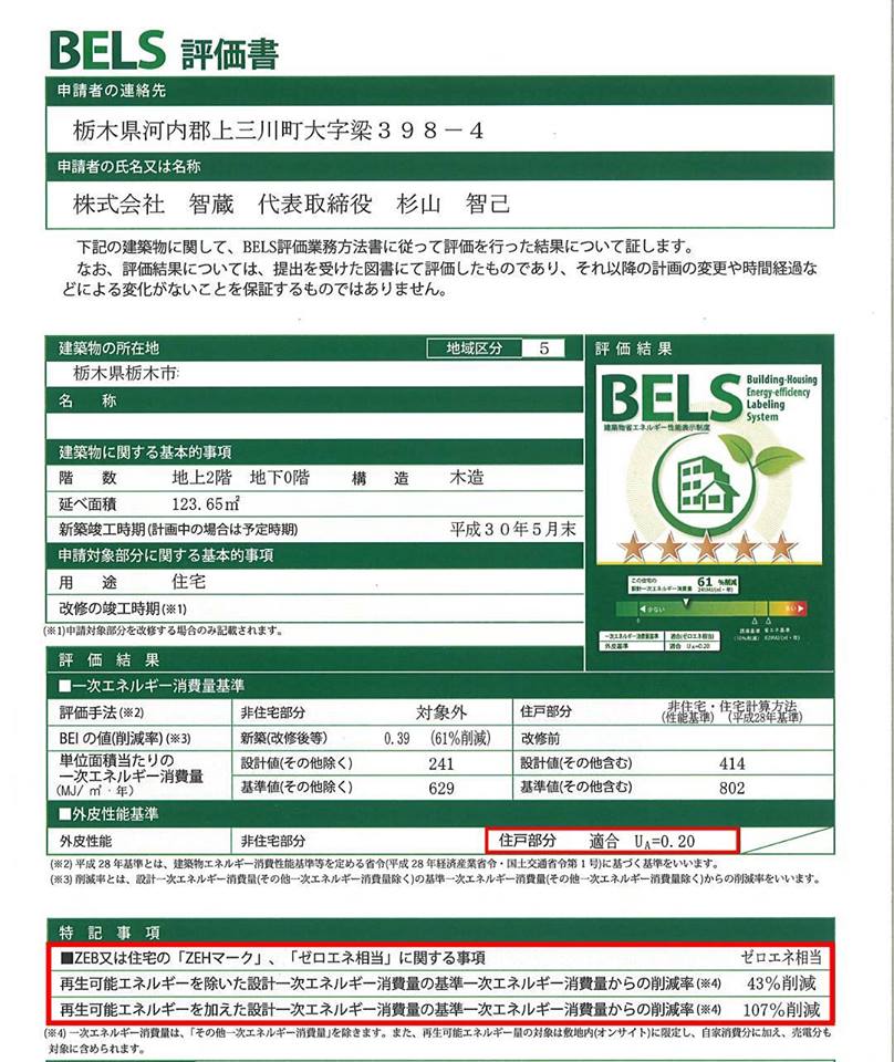 BELS評価書